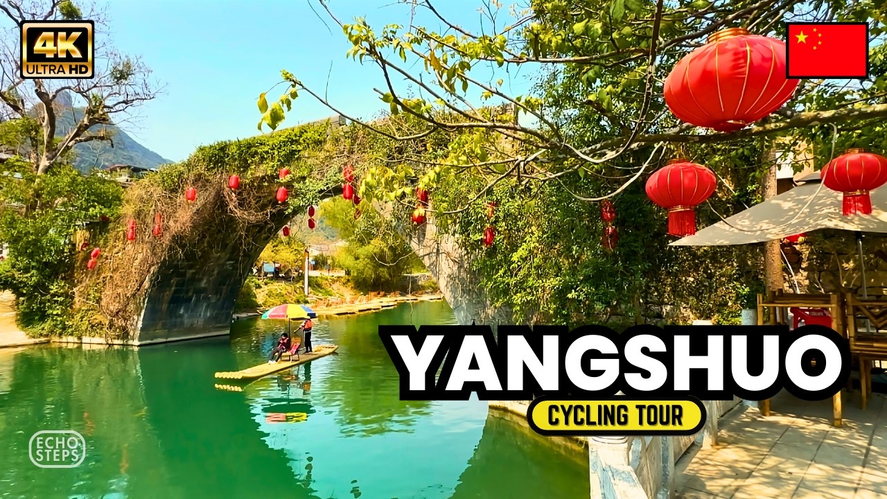 Cycling Through Scenic Yangshuo Countryside | Peaceful China Bike Ride | 4K