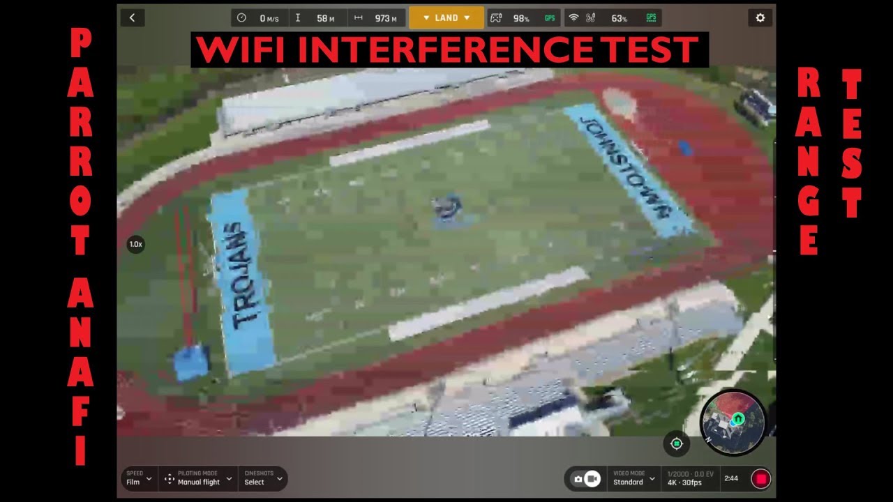 PARROT ANAFI - RANGE TEST WITH WIFI INTERFERENCE