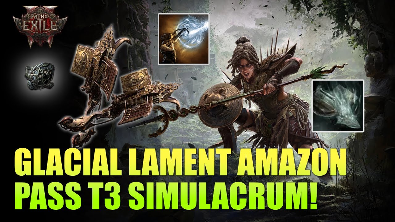 POE2: Pass T3 Simulacrum (lv.82) using cold damage build - Glacial Lament Amazon