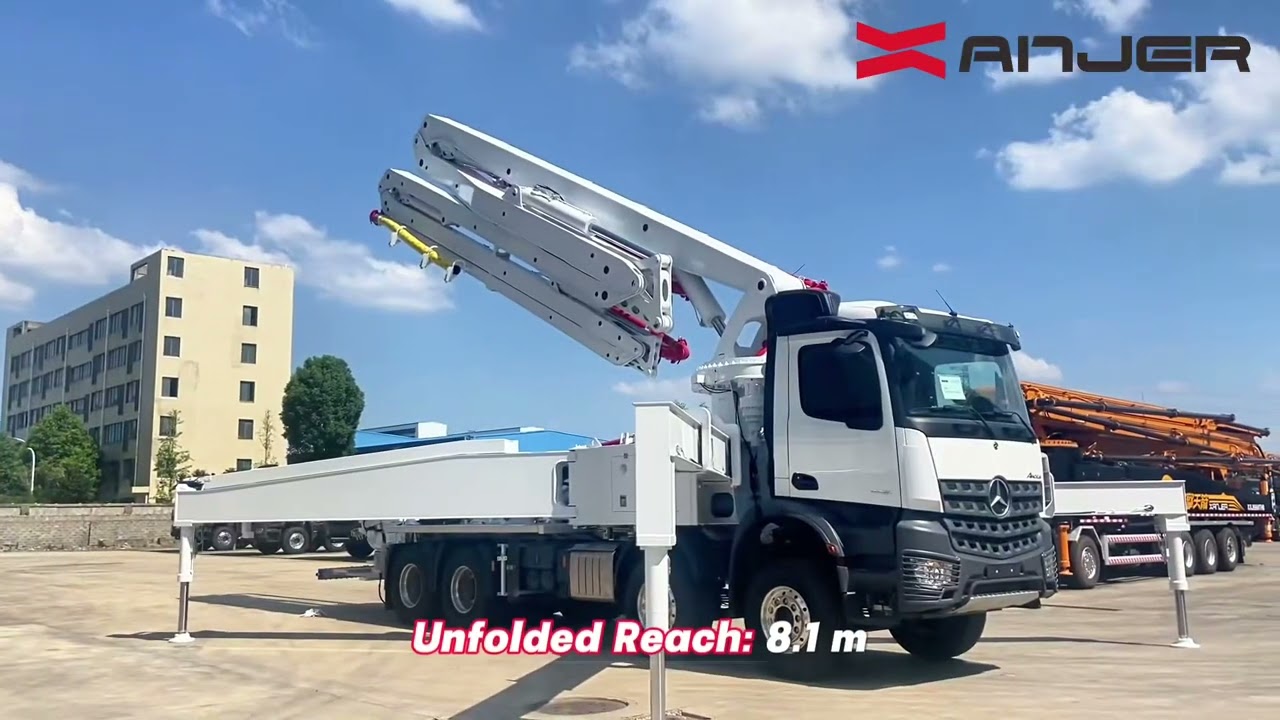 Powerful Xanjer x Bonneux 43m Concrete Pump Truck &ndash; Strength, Precision, and Style!