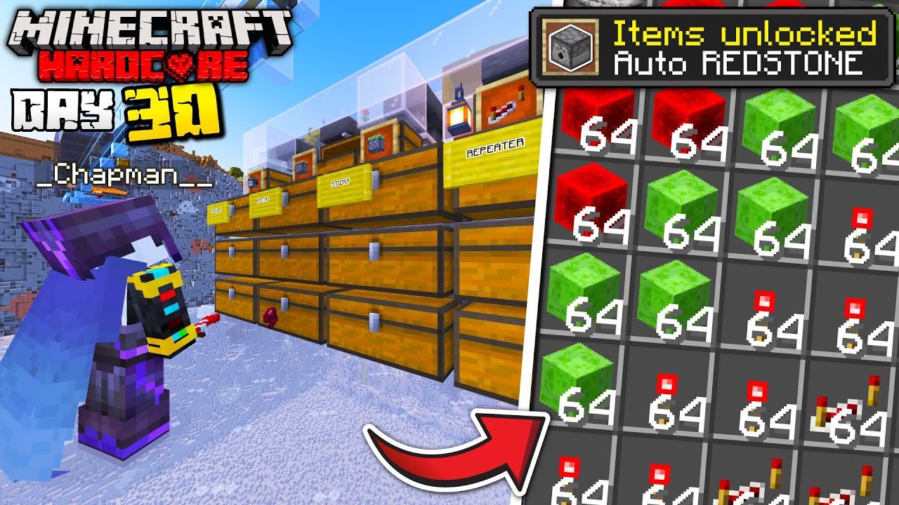 Autocrafting Every RESTONE ITEM in Minecraft - [30 Farms in 30 Days] - Day 30