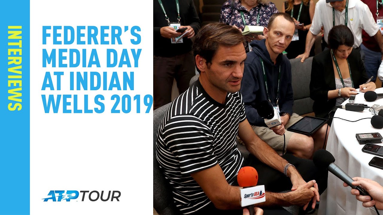 Follow Federer Behind The Scenes On Media Day At Indian Wells 2019
