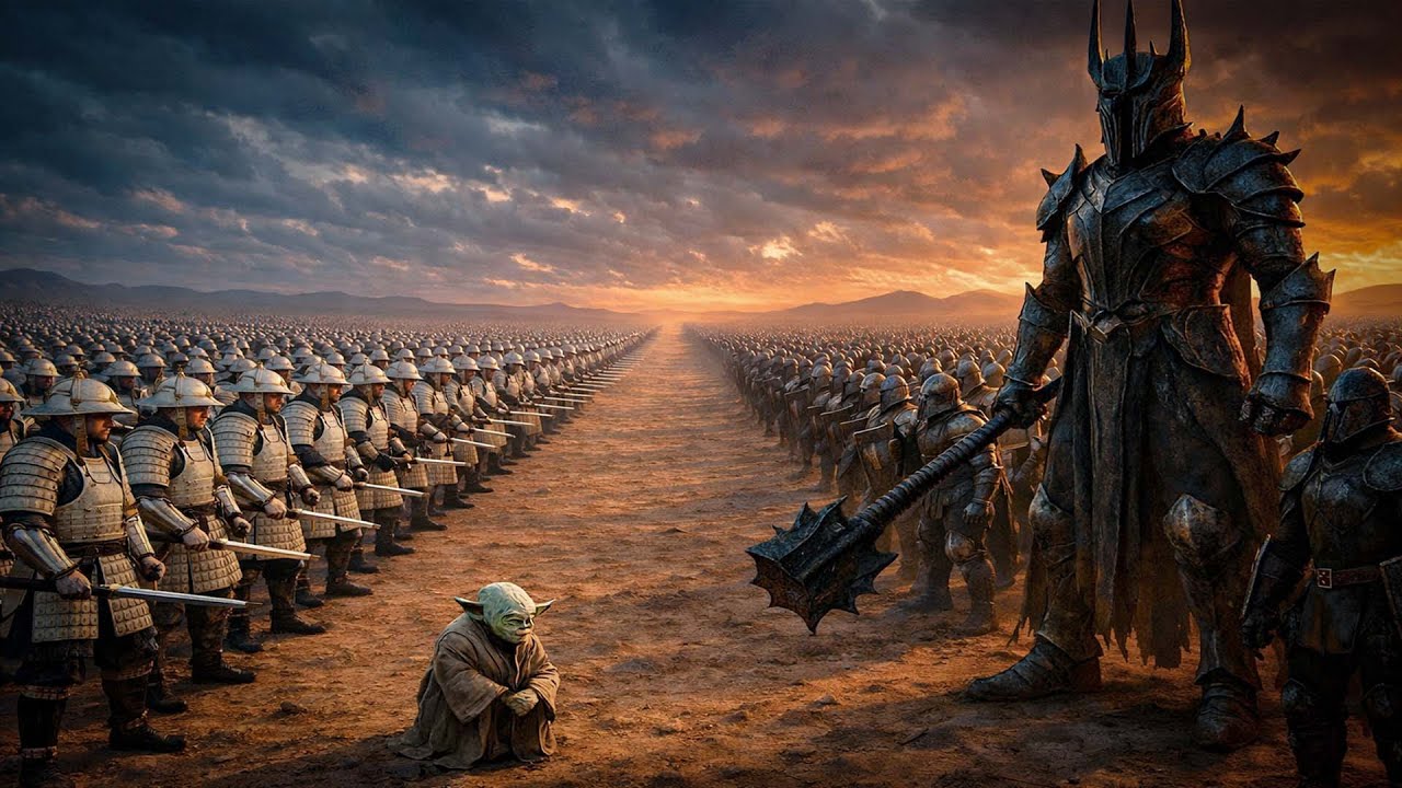 50,000 SAMURAI & YODA VS SAURON'S 2,358,001 URUK HORDE | UEBS 2