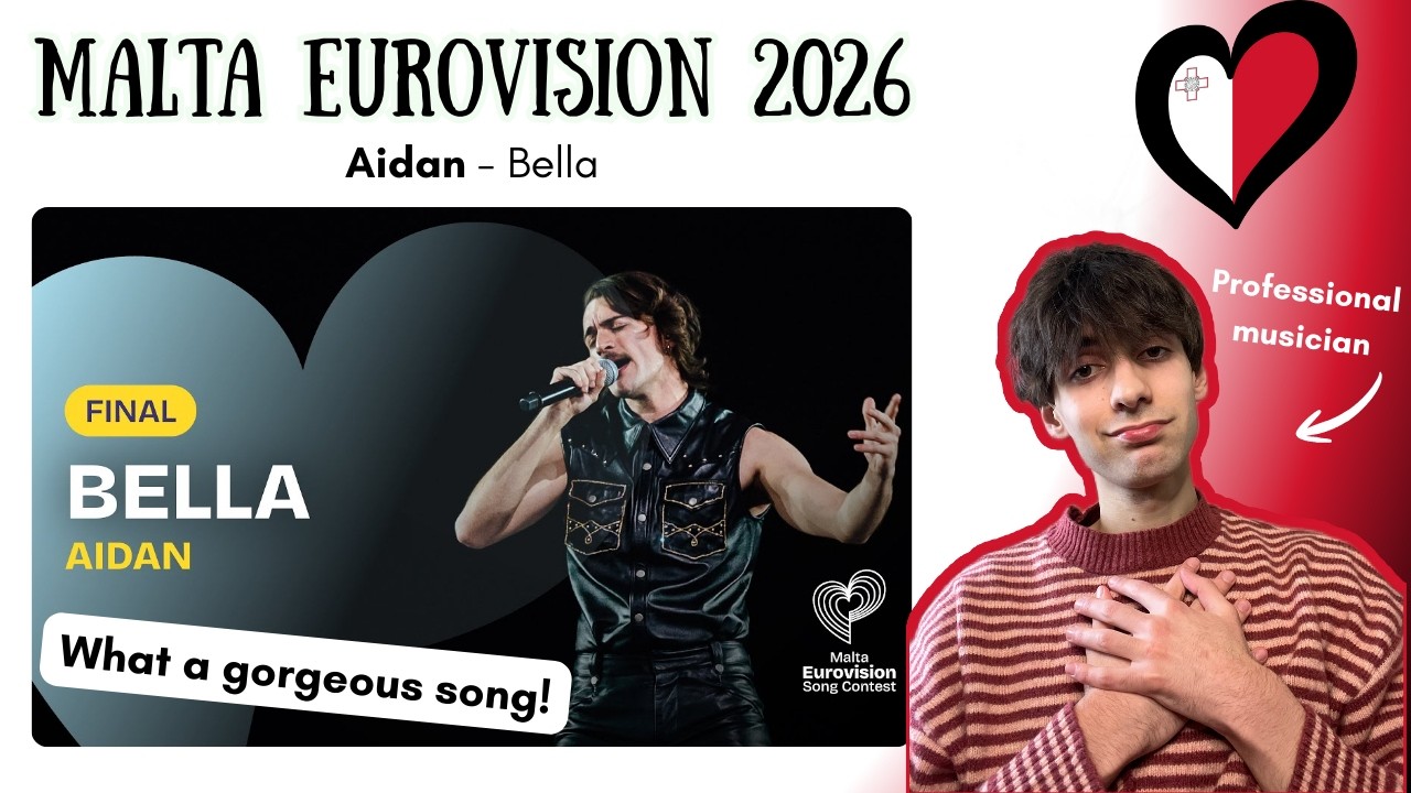 MALTA EUROVISION 2026 REACTION! 🇲🇹 | Musician REACTS to and ANALYSES Aidan 'Bella'