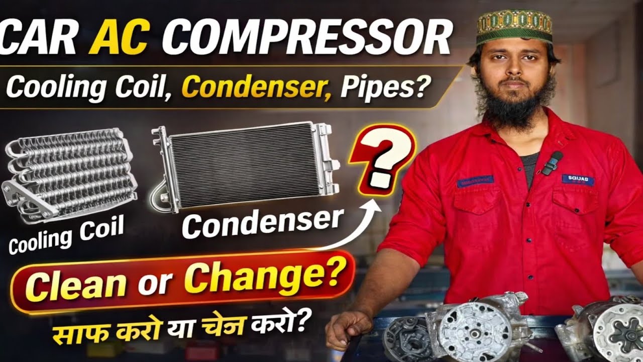 Car AC Compressor Change Ke Baad | Cooling Coil, Condenser & Pips Clean Ya Change?
