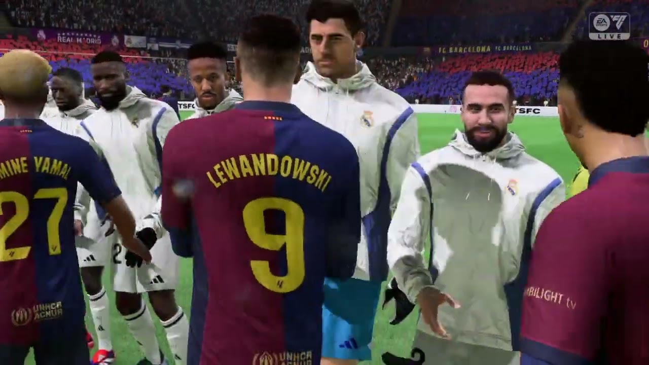 PS4 slim - FC 25 Barcelona vs Real Madrid friendly Full match gameplay