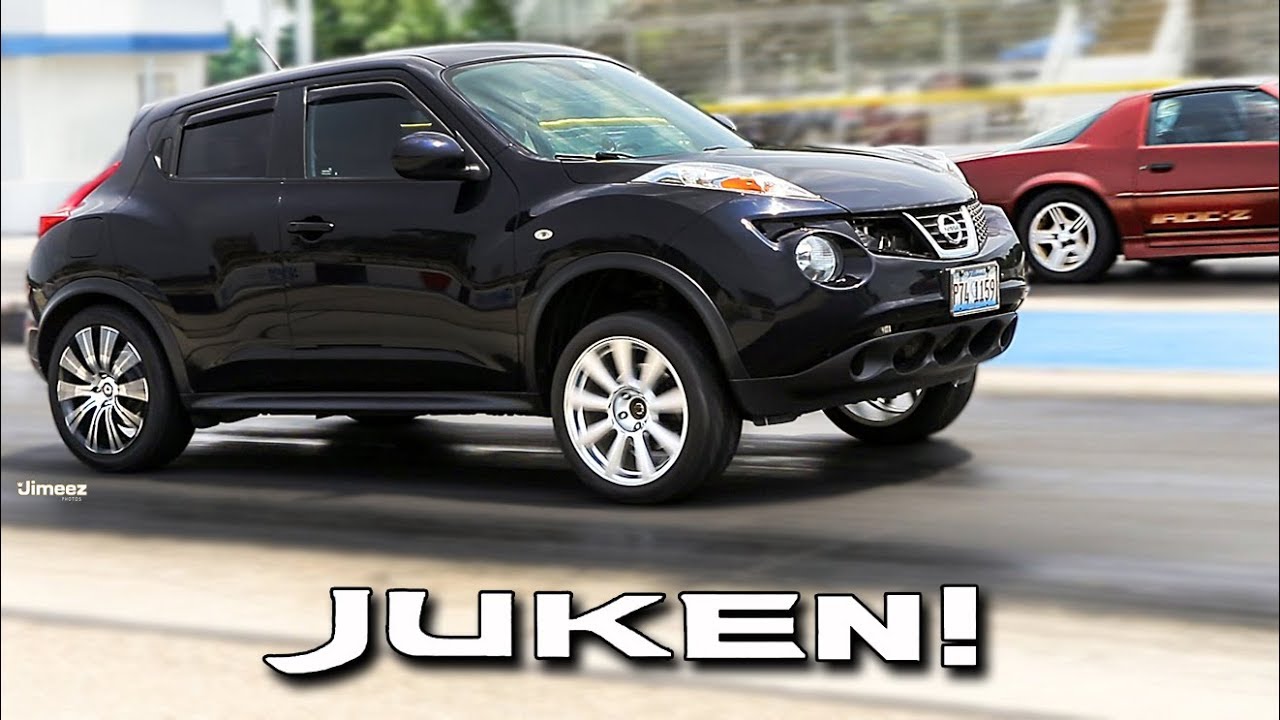 HUBBY MODS THE WIFE'S JUKE! SCARES IROC /Z CAMARO! 1.6L 4CYL. FACTORY TURBO VS V8! BYRON!