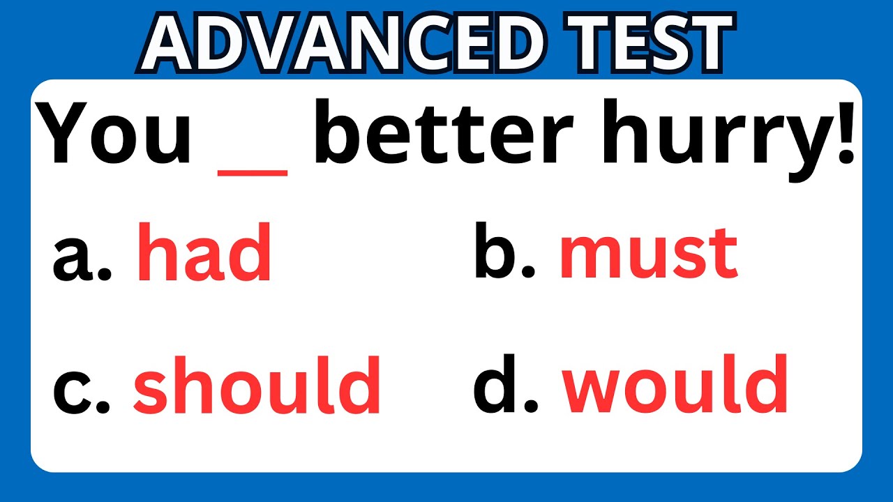 English Grammar Quiz Advanced Level | English MasterClass #learnenglish