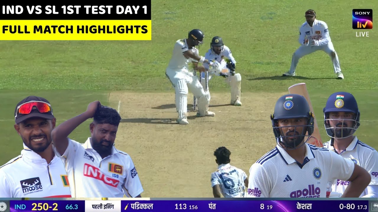 IND vs SL 1st Test Day 1 Full Match Highlights | India vs Sri Lanka 1st Test Day 1 Full Highlights 
