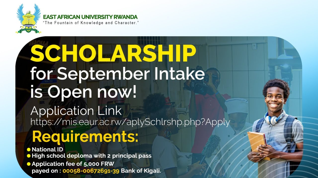🛑SCHOLARSHIP OPPORTUNITY IN EAST AFRICA UNIVERSITY RWANDA FOR SEPTEMBER INTAKE NOW OPEN, FULL INFO👇