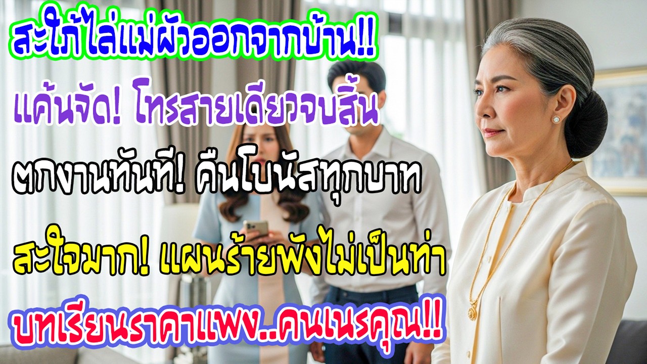 ลูกสะใภ้ได้โบนัสแล้วสั่งฉันออกไป ฉันเงียบโทรแค่สายเดียว กลางดึกสัญญาเธอปลิว โบนัสถูกเรียกคืนหมด