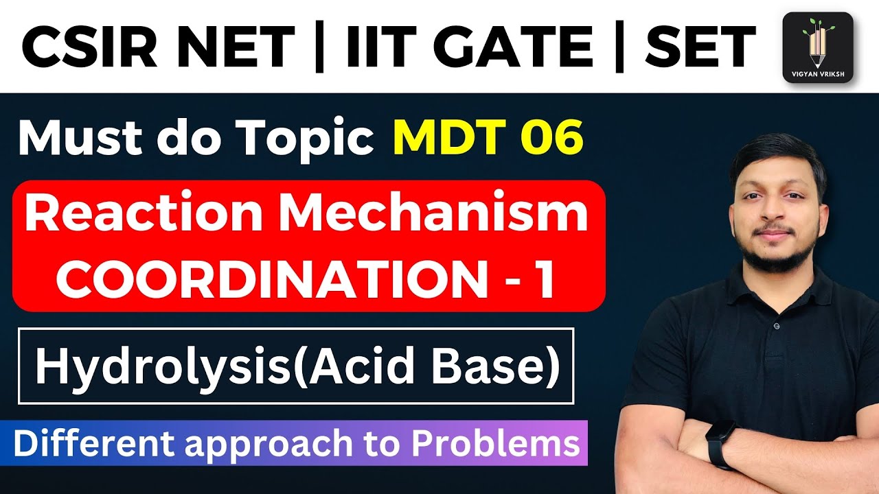 Coordination Acid Base Hydrolysis Rxn Mechanism 01 (with Questions) CSIR NET IIT GATE SET IIT JAM