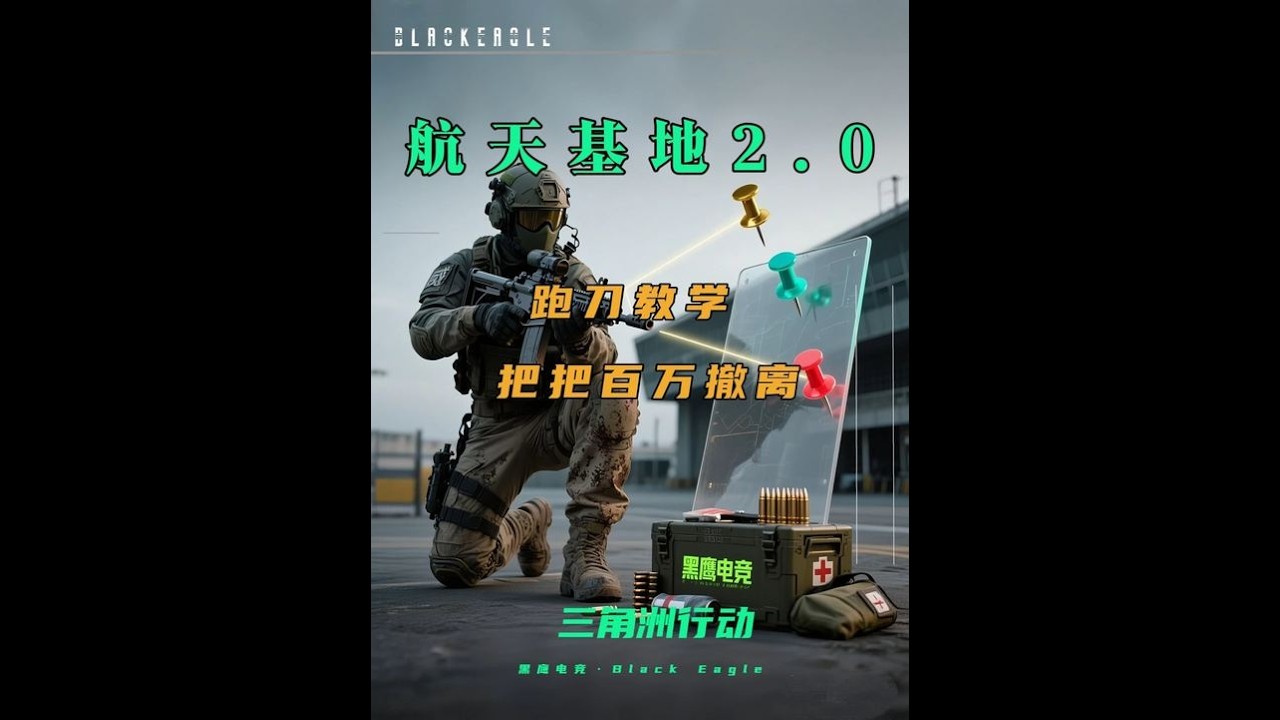 三角洲行动：航天基地2 0最实用的跑刀教学他来了，跟着主播把把百万撤离#三角洲行动 #航天基地 #黑鹰-超英电竞（三角洲行动）
