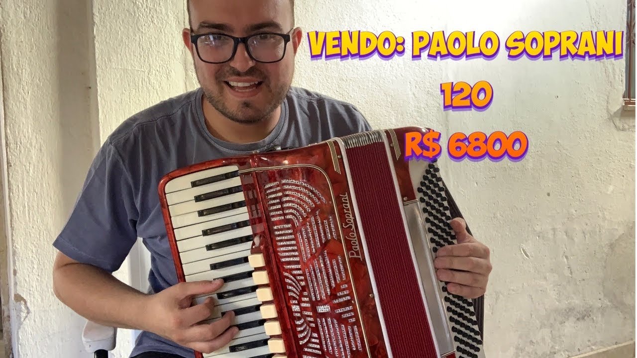 Vendida: Acordeon Paolo Soprani 120 oitavada / R$ 6800 - 32 99936-0003