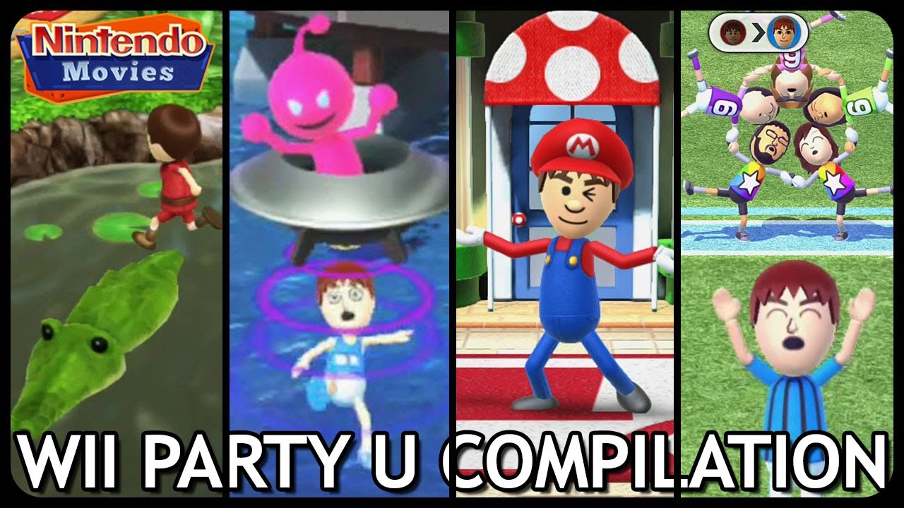Wii Party U: TV Party Compilation (Highway Rollers, GamePad Island, Mii Fashion Plaza, Balldozer)