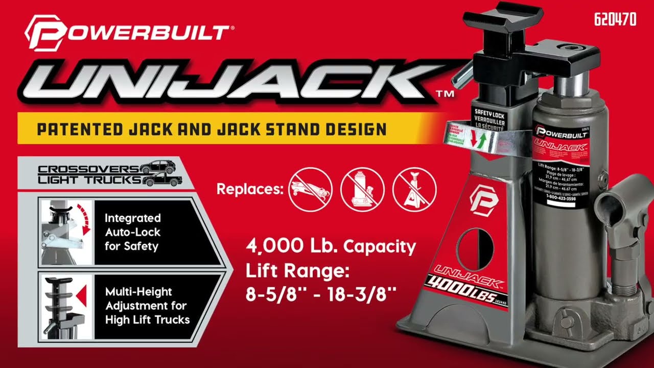 Подъемник Powerbuilt Unijack 620470 грузоподъемностью 4000 фунтов