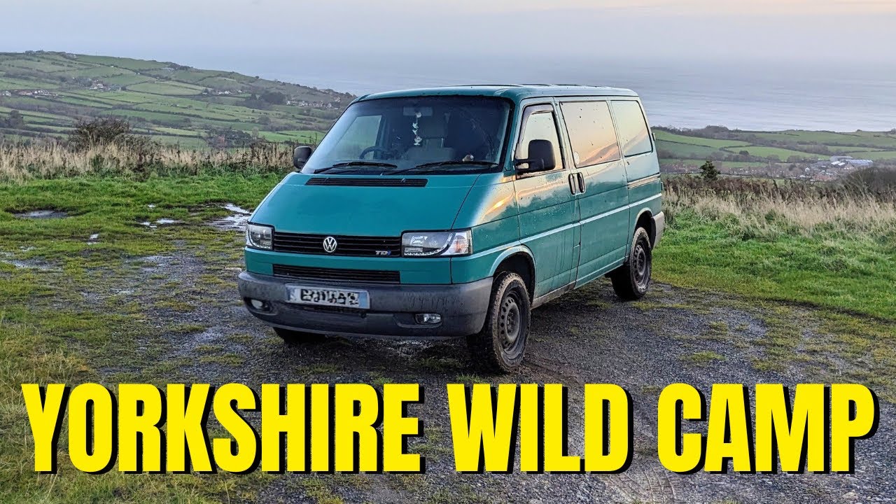 STORMY Yorkshire Wild Camping In VW T4 Camper | Van Life UK Trip