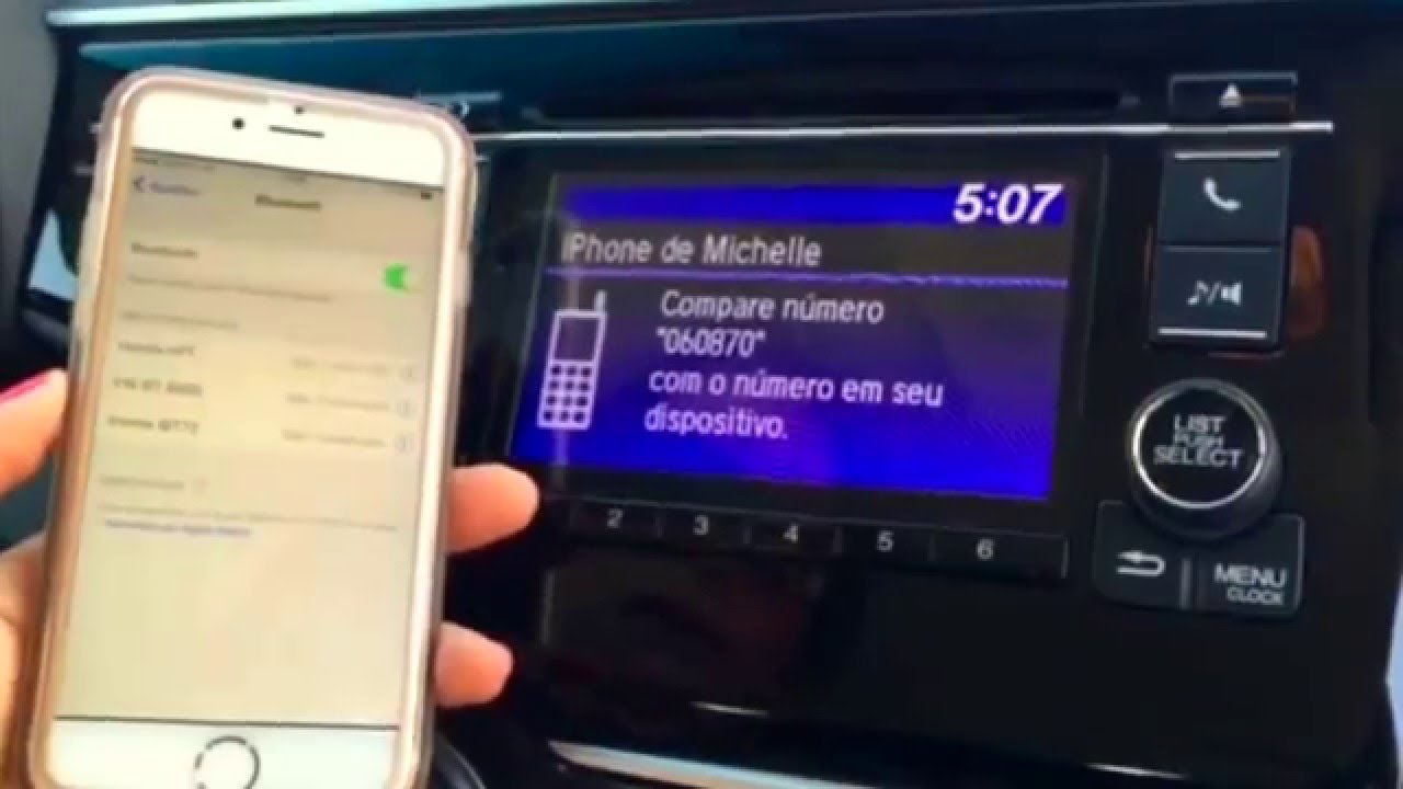 Como conectar o celular no Bluetooth do Honda Fit EX 2016