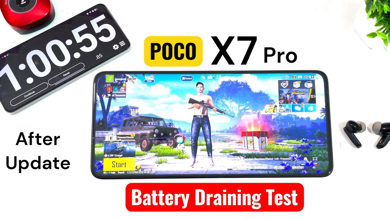 POCO X7 Pro BGMI Battery Draining Test After Update🔥🔥🔥 #pocox7pro 