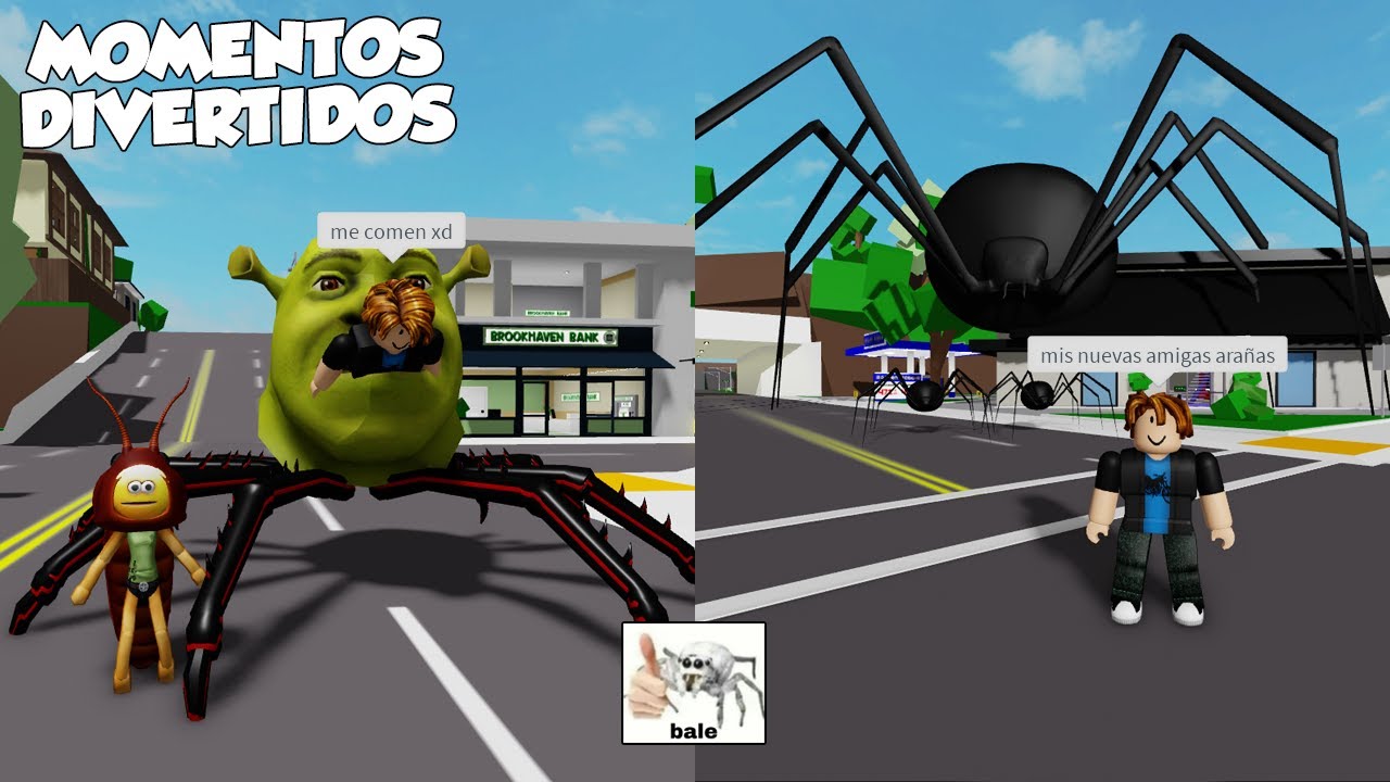 BROOKHAVEN MOMENTOS DIVERTIDOS VESTIDOS DE ARAÑA (PARTE 4) (ROBLOX)