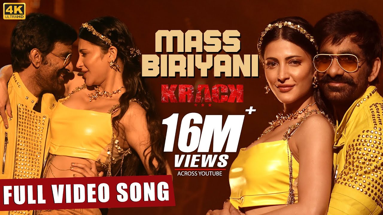 Mass Biriyani Full Video Song [4K] | #Krack | Raviteja,Shruti Haasan | Gopichand Malineni | Thaman S
