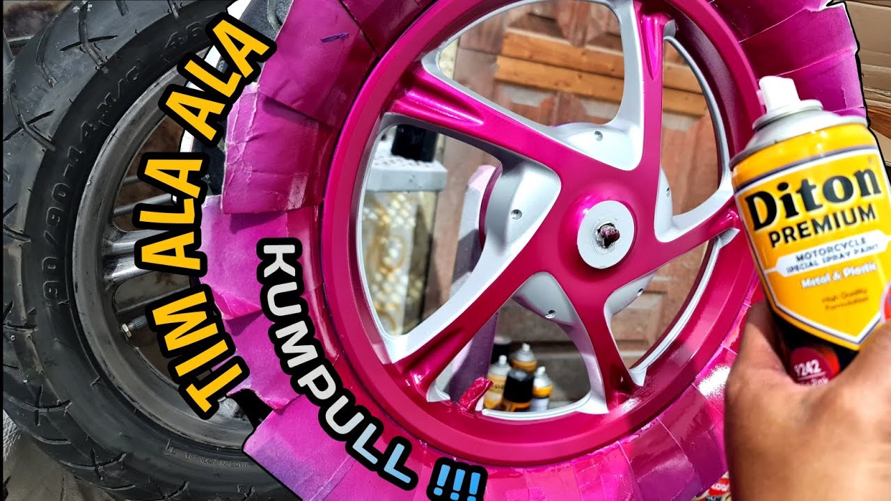 ALA VND ! REPAINT VELG SETANDAR JADI SETANPAN INI.Modal cat aerosol Diton premium tidak mengecewakan