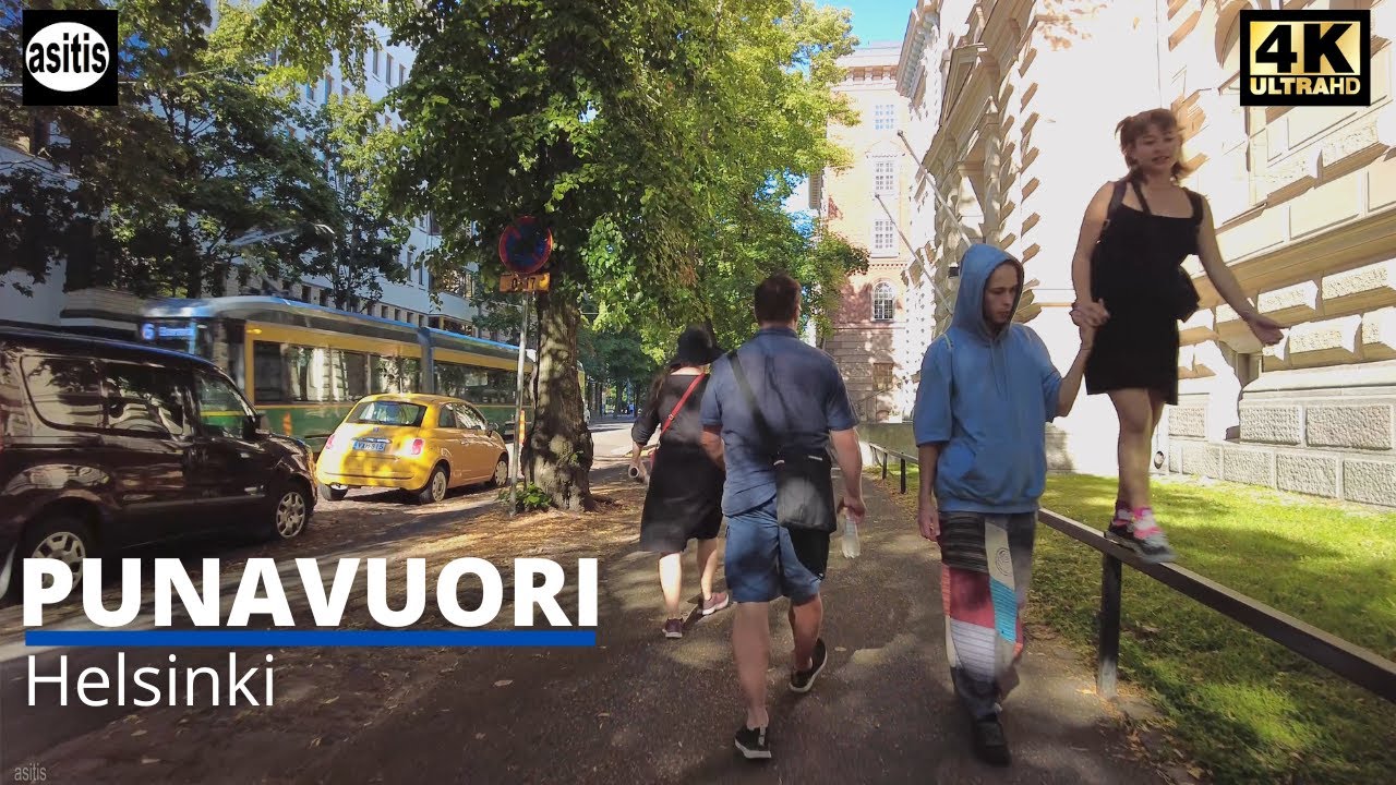Helsinki Finland Walks: Sunny and Warm Saturday afternoon in Downtown Helsinki (Punavuori)