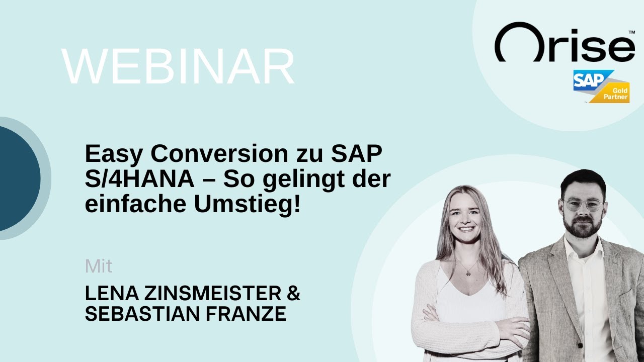 Easy Conversion zu SAP S/4HANA – Webinar für einen einfachen Umstieg