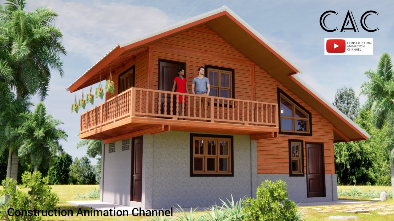 Simple Loft-type Farmhouse | Tropical House | 4.5x8m | One Bedroom