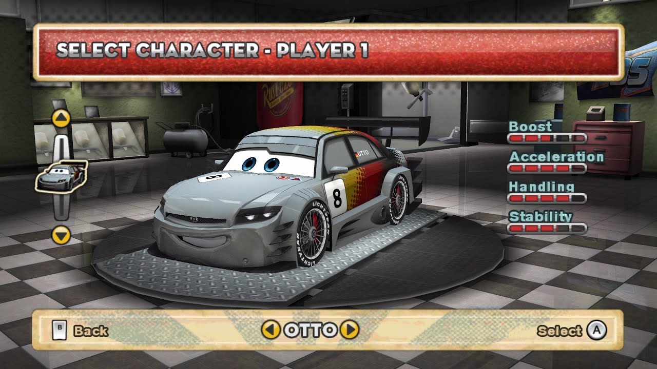 Cars Mater-National Wii - Otto Gameplay (Dolphin)