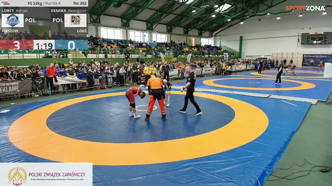 ZAPASY - (M4) Mistrzostwa Polski U15 kobiety oraz styl wolny - Koronowo 2026. Mata 4. Dzień 2.