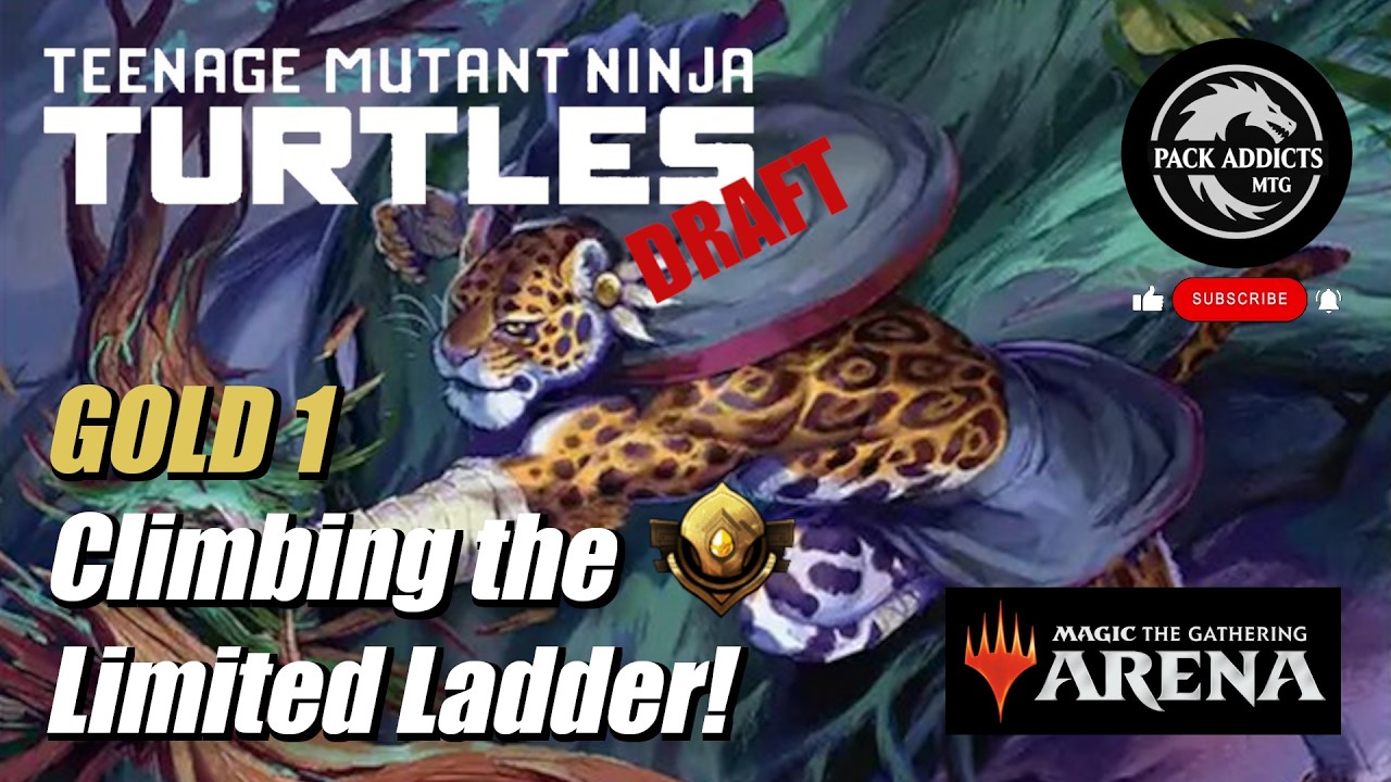 Gold 1 Climbing the Limited Ladder | Teenage Mutant Ninja Turtles|Magic the Gathering Arena Gameplay