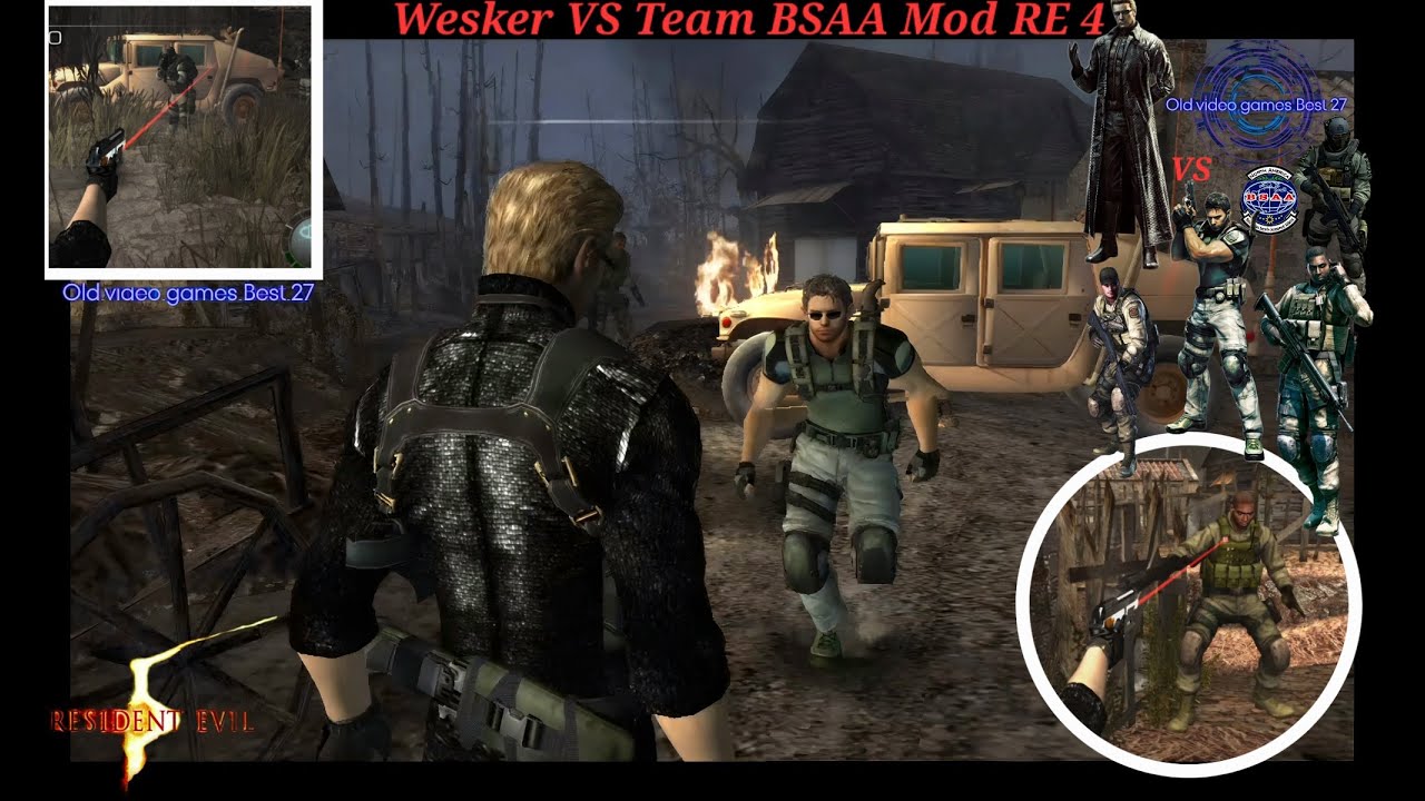 Wesker Midnight VS Team BSAA RE 5 - Resident Evil 4 Mod - Beta Gameplay