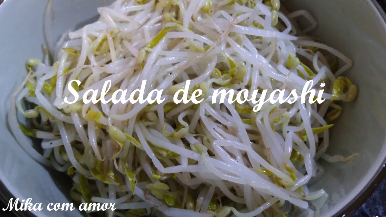 SALADA DE MOYASHI,  BROTO DE FEIJÃO (Mika com amor)