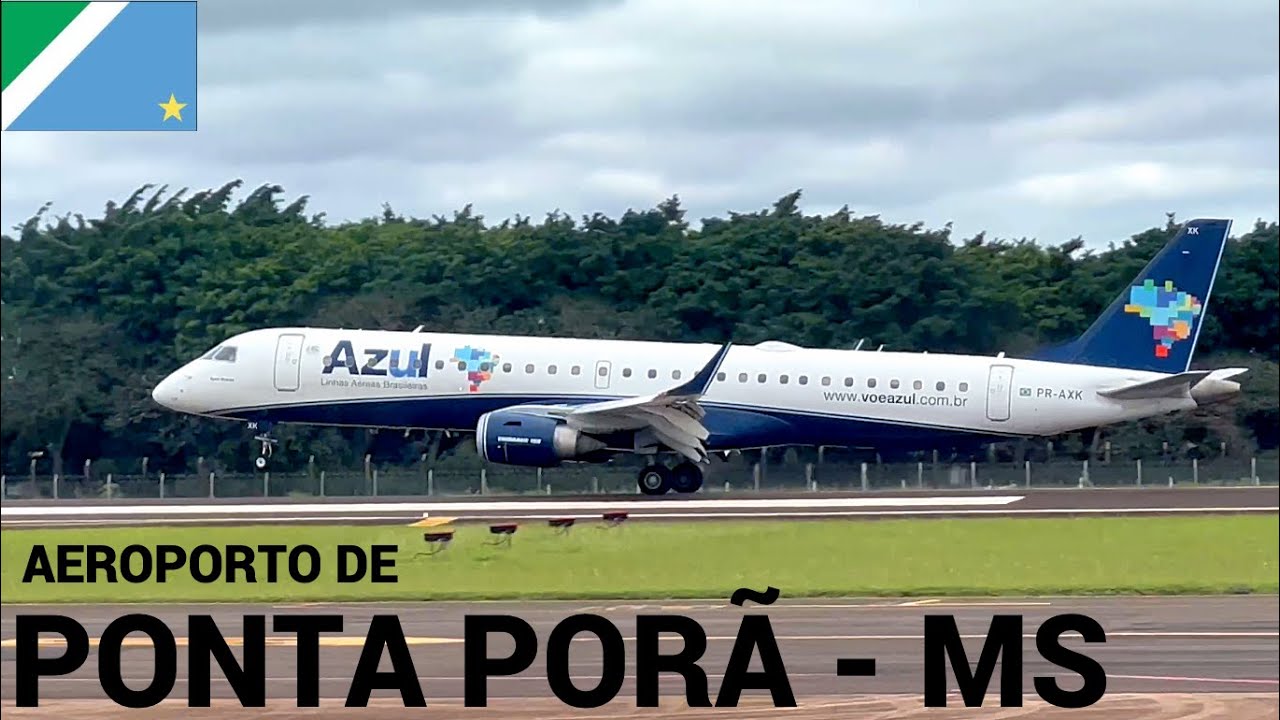 AEROPORTO DE PONTA PORÃ-MS VOANDO PARA CAMPINAS-SP COM O E195 DA AZUL LINHAS AÉREAS - TRIP REPORT