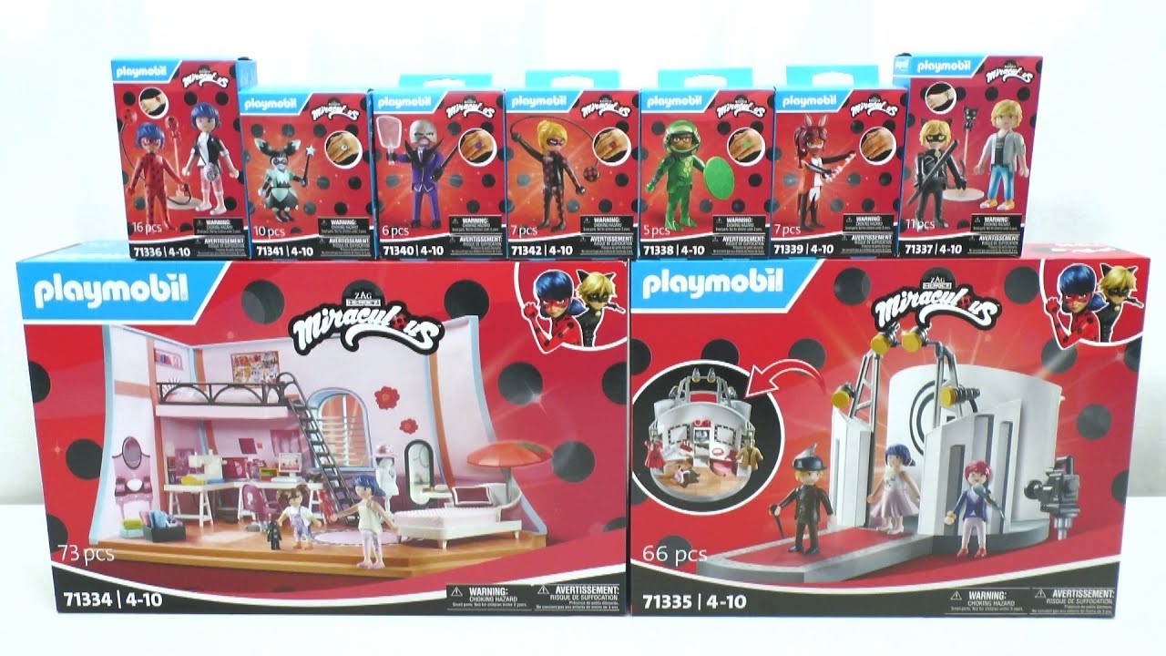 Unboxing Playmobil : Miraculous Ladybug (2024) – 71334, 71335, 71336, 71337, 71338... 71342