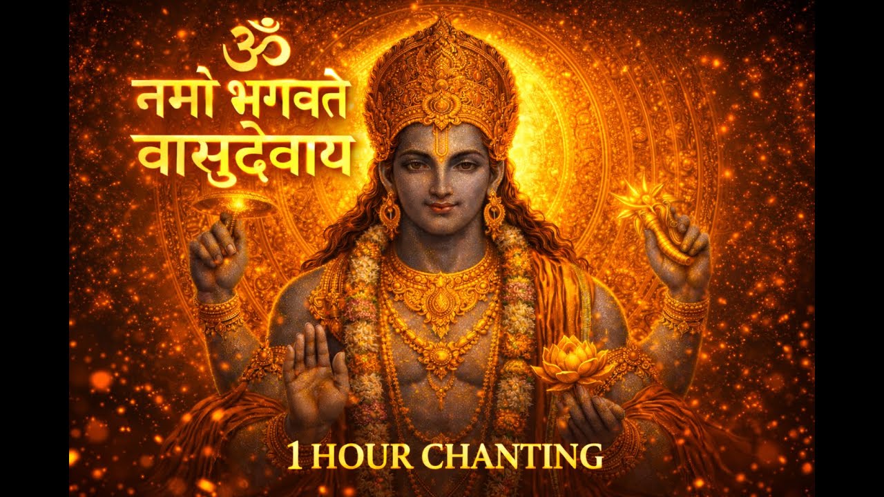 Om Namo Bhagavate Vāsudevāya 🙏 | 1 Hour Vishnu Mantra Chanting | शांति और शक्ति