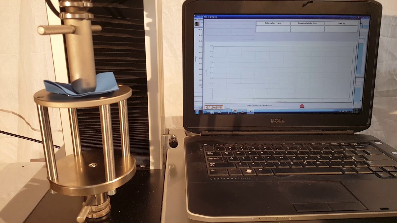 ASTM D4032 Fabric Stiffness on a Universal Testing Machine