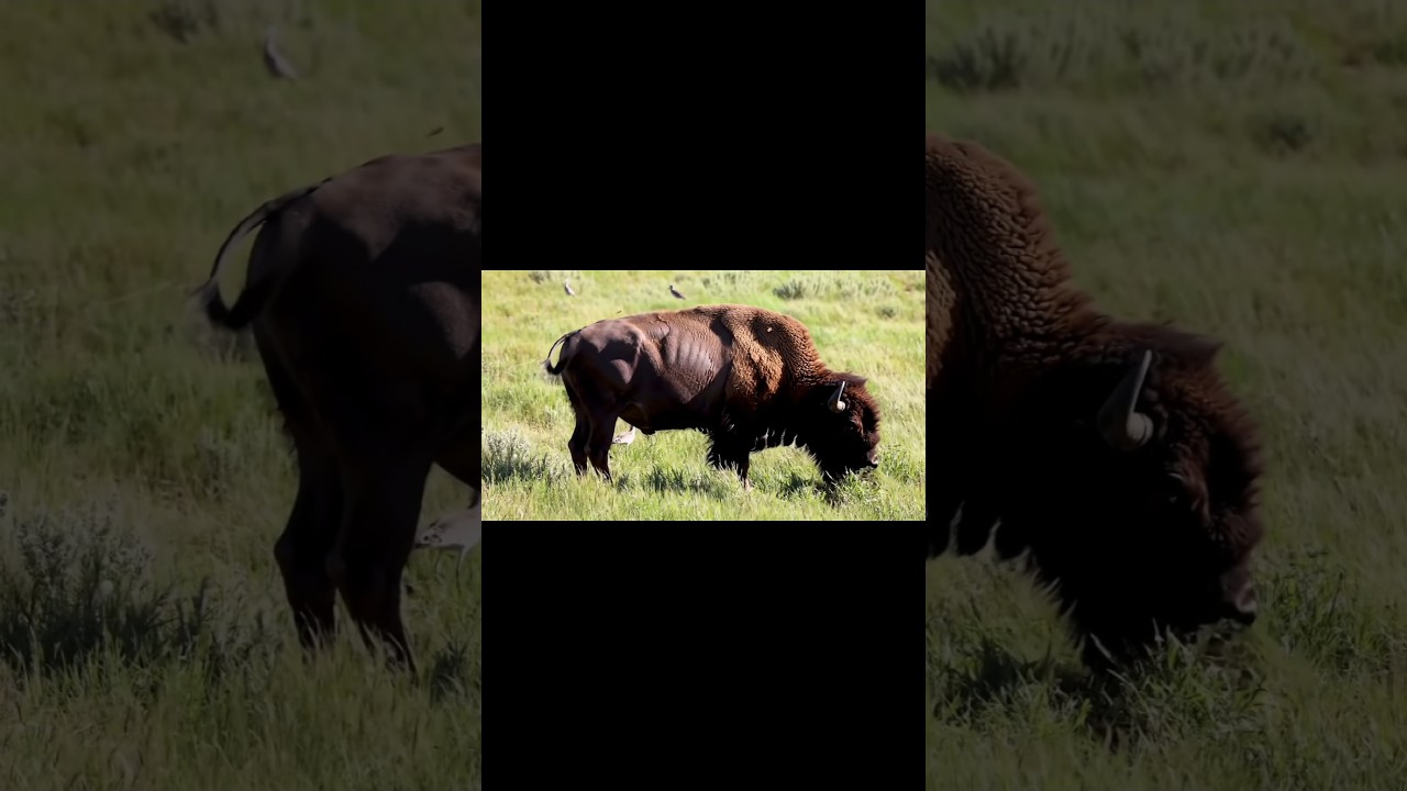 🦬Majestic American Bison | AI Wildlife Cinematic  #AmericanBison #AIWildlife #Bison #shorts #ai