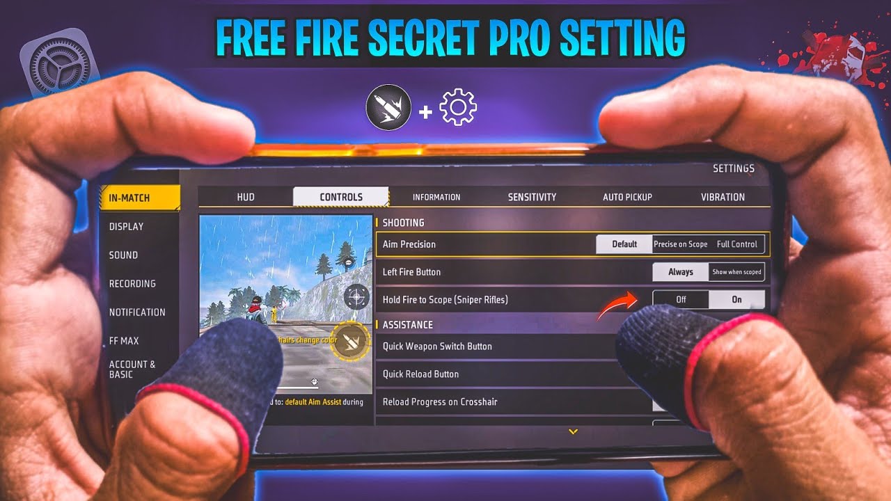 Free Fire Pro Setting [ Secret ] Sensitivity + Fire Button Size | New Headshot Setting ~ FF MAX 