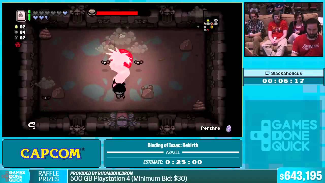 Binding of Isaac: Rebirth Azazel by Slackaholicus in 18:04 - Summer Games Done Quick 2015 - Part 134