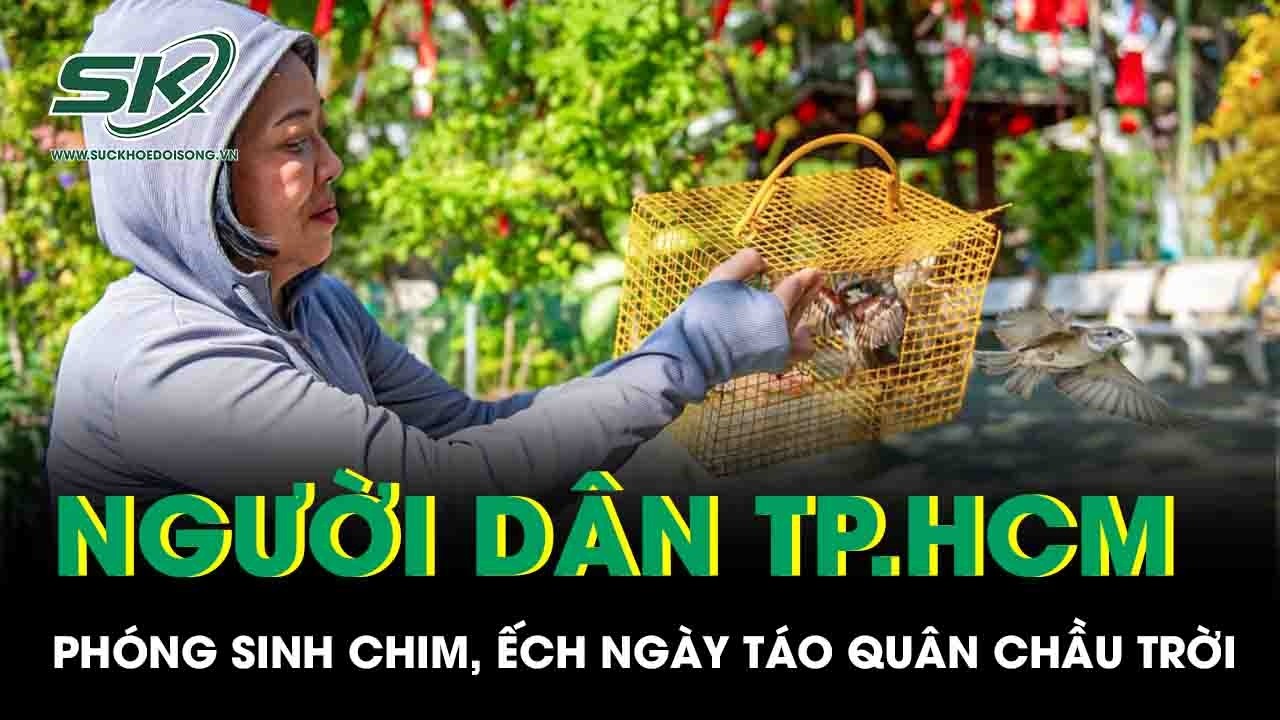 Người TPHCM phóng sinh lươn, ếch ngày Táo quân chầu trời