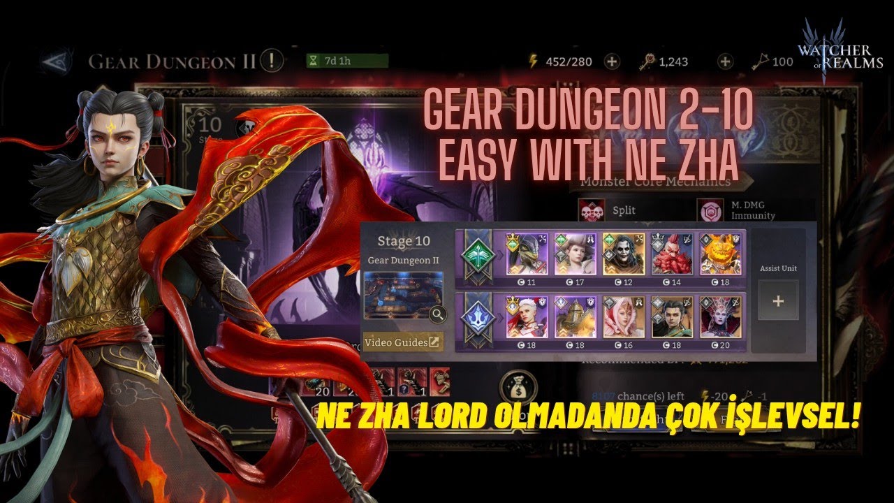 Gear Dungeon 2-10 is Easy with NE ZHA - Watcher of Realms #watcherofrealms #NeZhaErlangShenevent