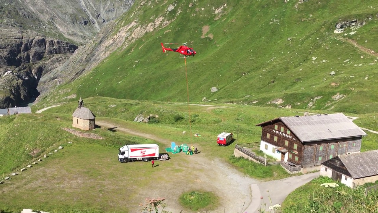 Materialtransport auf die Oberwalderhütte