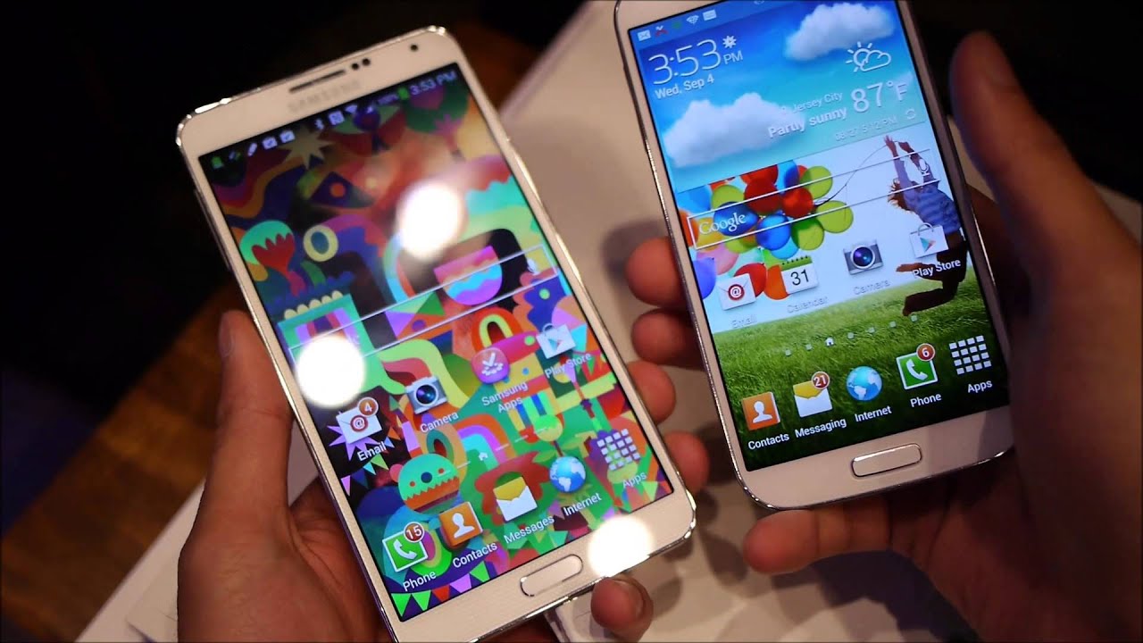 Samsung Galaxy Note 3 vs Samsung Galaxy S4: first look