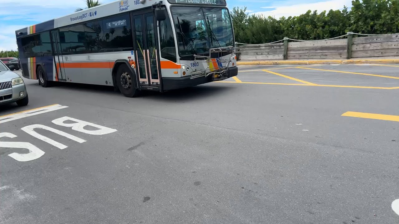 Riding Broward County Transit Bus 4, Dania Beach to Young Circle, 2018 Gillig BRT 40’
