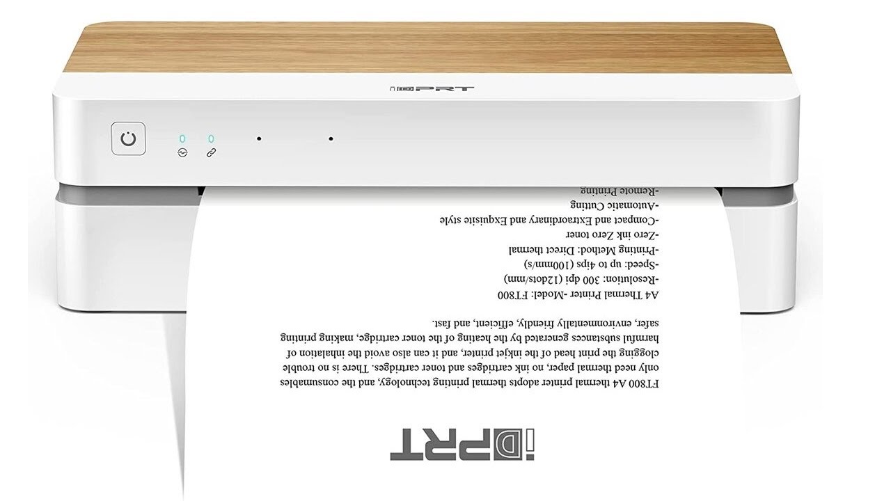 IDPRT A4 Thermal WiFi USB 300dpi High Resolution Printer