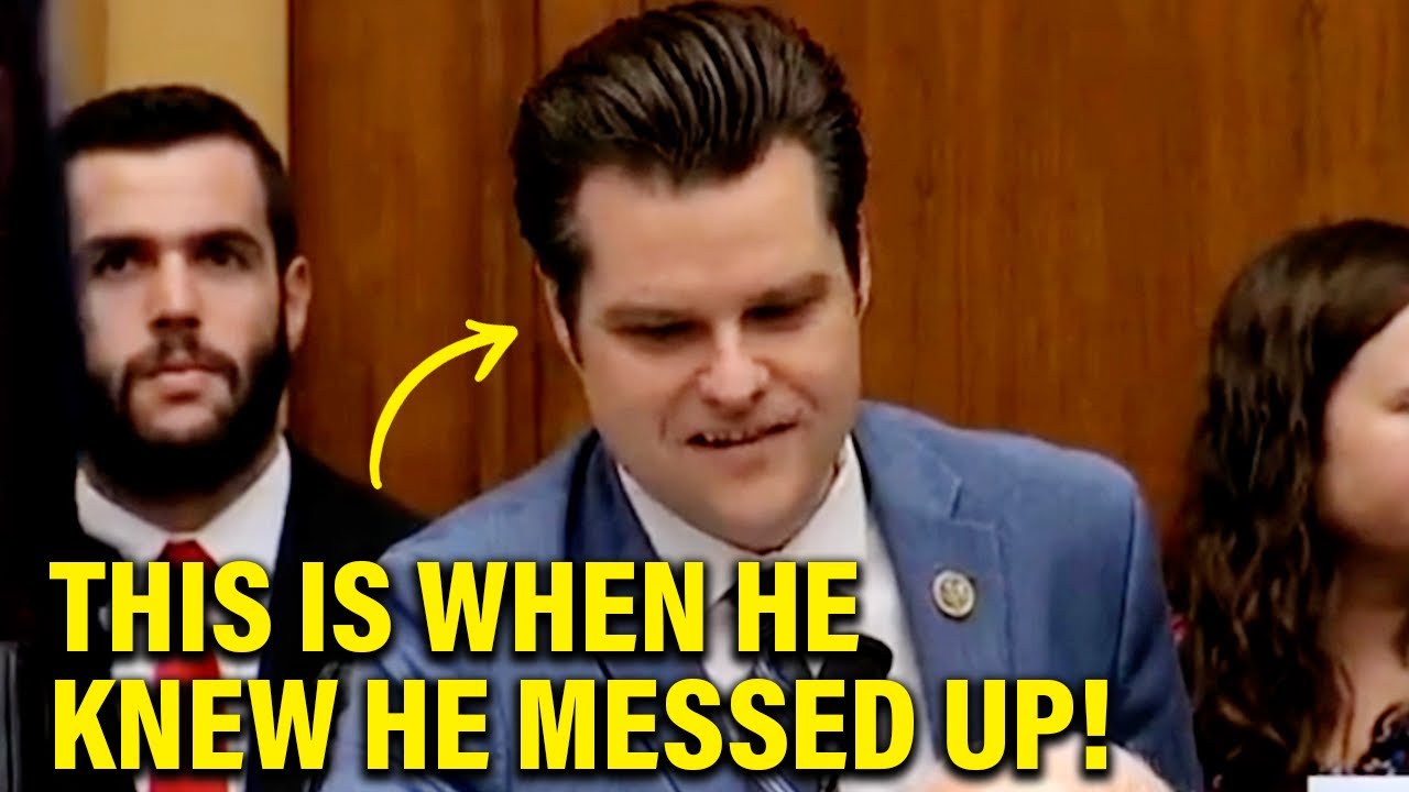 Matt Gaetz LEFT SPEECHLESS after getting DESTROYED during Hearing