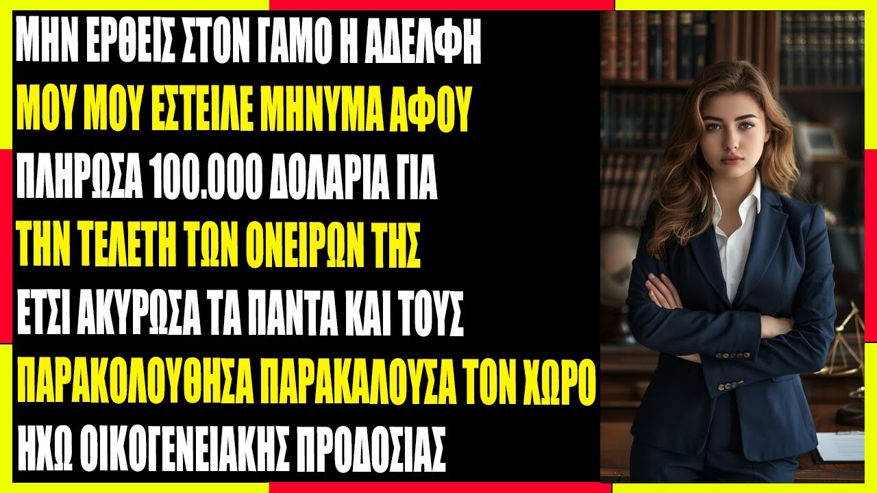 Πλήρωσα τον γάμο της αδερφής μου $100K και με έβγαλαν από τους καλεσμένους
