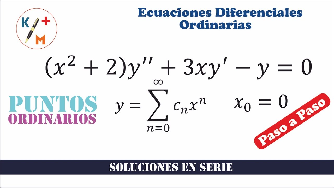 EDO -60. Solución en series de potencia respecto a puntos ordinarios x=0. Ejercicio avanzado